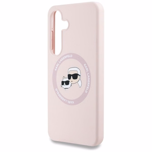 Karl Lagerfeld чехол для Samsung S25 KLHMS25SSKCHTCP (Magnetic Silicone Double Heads) розовый