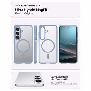 Spigen Ultra Hybrid Mag MagSafe Ümbris for Samsung Galaxy S26 - Clear sinine