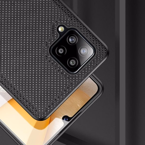Dux Ducis Fino nailonist kattega ümbris Samsung Galaxy A42 5G musta värvi jaoks