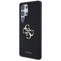 Guess Silicone Big 4G Logo Bottom Script ümbris jaoks Samsung Galaxy S25 Ultra - must