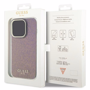 Guess GUHCP15LHDECMP iPhone 15 Pro 6.1" roosa/roosa hardcase IML Faceted Mirror Disco Iridescent