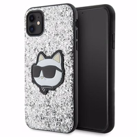 Karl Lagerfeld KLHCN61G2CPS iPhone 11 / Xr 6.1" hõbedane/hõbedane hardcase Glitter Choupette Patch