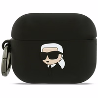 Karl Lagerfeld Silicone Karl Head 3D Ümbris jaoks AirPods Pro 3 - must