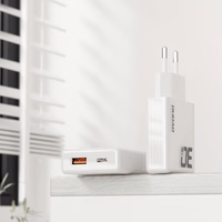GaN Dudao A30EUT 30W USB-A / USB-C Wall Laadija + USB-C - USB-C Kaabel - valge