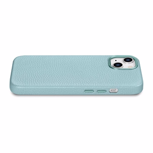 iCarer Litchi Premium nahkümbris iPhone 14 Magnetic Leather Case MagSafe rohelisega (WMI14220709-GN)