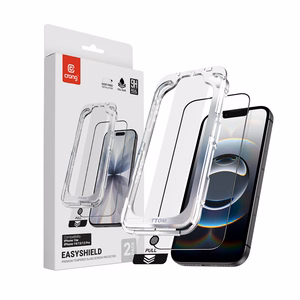Crong EasyShield 2-Pack karastatud ekraanikaitseklaasid seadmele iPhone 17e / 16e / 14 / 13 / 13 Pro, 2 tk