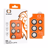 Karastatud klaas Tel Protect Titanium objektiiv 99% AR kaamera Samsung Galaxy S26 Ultra must (objektiiv 5 tk)
