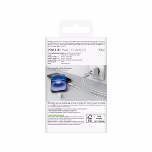 Puro PROLITE 10W 2x USB-A wall laadija + USB-A - USB-C kaabel 1.2m - valge