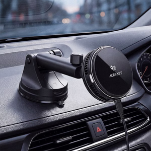 Acefast D67 magnetiline armatuurlaua autokinnitus Qi2 25 W juhtmevaba laadimise ja jahutusega, must