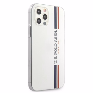 US Polo USHCP12LPCUSSWH Tricolor Collection ümbris seadmele iPhone 12 Pro Max 6.7", valge