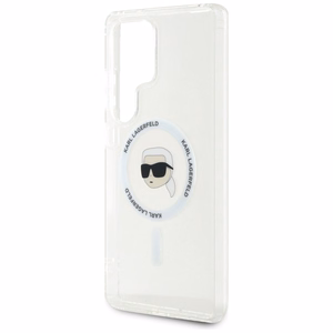 Ümbris Karl Lagerfeld Button Karl Head Printed Logo MagSafe Samsung Galaxy S25 Ultra valge