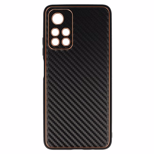 Tel Protect Leather Carbon кожаный чехол для Xiaomi Redmi Note 11 5G/Note 11S 5G/Poco M4 Pro 5G чёрный