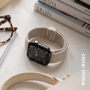 Crong Wave Band punutud Apple Watch rihm, 38/40/41/42 mm, beež