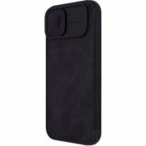 Nillkin Qin Nahast Pro Case iPhone 14 Plus kaamerakate Holster Cover Flip Case must