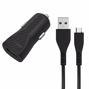 Energizer HardCase DC1ALMCM autolaadija, USB-A, 1 A, Micro-USB-kaabliga, must
