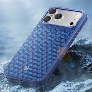 Benks Magnetic Armor Pro Armor Grid Kevlar Case Metal Frame 600D (C.K.FL.AP.BE.B073) for Iphone 18 Pro Max/17 Pro Max blue
