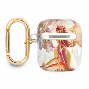 Guess GUA2HHFLU чехол для AirPods фиолетовый/фиолетовый Flower Strap Collection