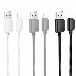 Кабель USB A to Lightning Hoco 2,4A 1 m X113 белый