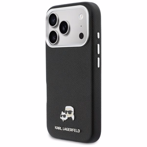 Karl Lagerfeld ümbris iPhone 17 Pro 6,3" jaoks, HC MAGSAFE PU FW K&C peamärgiga, must