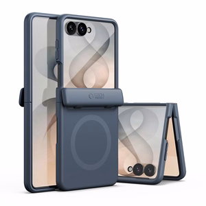 Tech-Protect Kevlar Aura ümbris seadmele Samsung Galaxy Z Flip 8, MagSafe-ühilduv – tumesinine