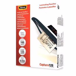 LAMINATOR POUCH GLOSSY/A6 125 100PCS 5307201 FELLOWES