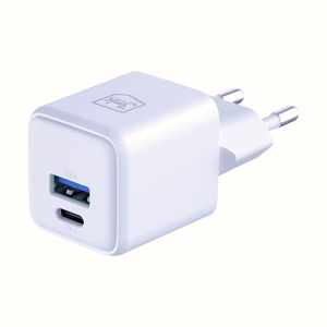 Valge 3mk Hyper GaN võrgulaadija, 20 W, QC4+/PD/PPS, USB 1A1C, EL
