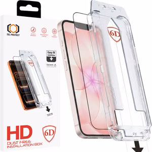 Tel Protect Dust-Free Easy Fit Full Glue 6D закаленное стекло для Iphone 13/13 Pro/16E/17E черное