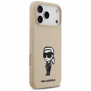 KARL LAGERFELD ümbris jaoks IPHONE 17 Pro Max compatible with MagSafe KLHMP17XSKIGROW (Silicone W/ KL Sketch & Logo) brown