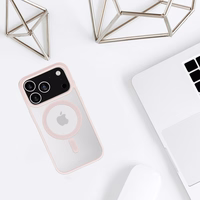 Acrylic Color MagSafe Ümbris jaoks Iphone 17 Pro hele roosa