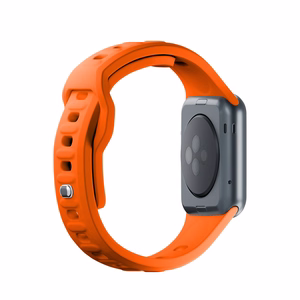 3mk silikoonrihm Apple Watchile, 38/40/41/42 mm, oranž, väike suurus