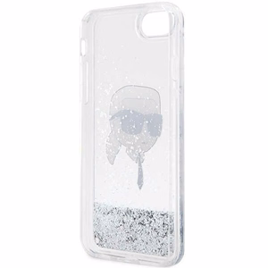 Karl Lagerfeld KLHCI8LNKHCH iPhone 7/8/SE 2020/2022 серебряный/серебряный жёсткий чехол Glitter Karl Head