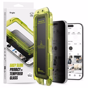Ringke Easy Slide 2-pack Privaatsus Glass jaoks iPhone 17 Pro - Must