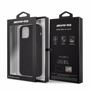 AMG Silicone Big Logo ümbris jaoks iPhone 12 Pro Max - must