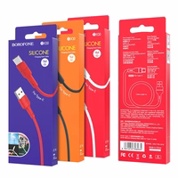 USB kaabel Borofone BX30 Type-C 1.0m silicone valge