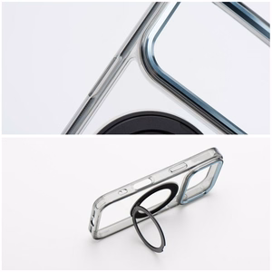 Case for iPhone 14 Frame Circle Stand compatible with MagSafe black