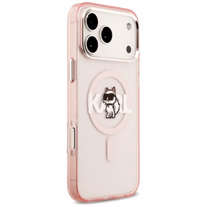 KARL LAGERFELD ümbris jaoks IPHONE 17 Pro Max compatible with MagSafe KLHMP17XHGCHGKBP (IML Choupette Sketch Logo) roosa