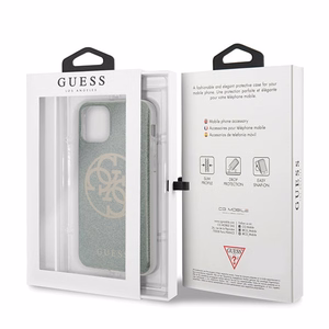 Guess GUHCN65PCUGLKA iPhone 11 Pro Max khaki värvi kõva ümbris 4G Circle Glitter