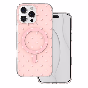 Bubble Dots Mag чехол для iphone 16 Pro Max 6,9", розовый