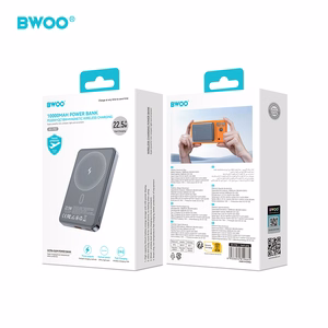 BWOO P82 10000mAh 15W akupank juhtmevaba laadimine tume hall