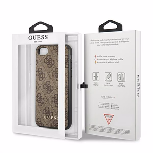 Guess 4G Metal Gold Logo Case for iPhone SE 2022 / 2020 / 7 / 8 - Brown
