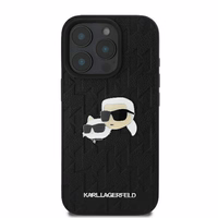Karl Lagerfeld Monogram Karl & Choupette Head Pin Ümbris jaoks iPhone 16 Pro Max - must\