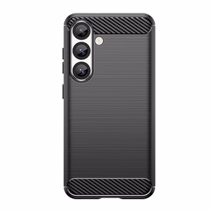 Carbon Ümbris jaoks Samsung Galaxy S25 Edge - Must