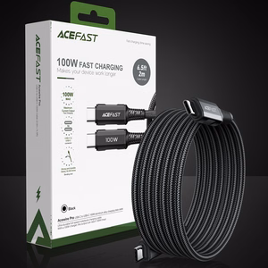 Acefast C4-03 must USB-C - USB-C PD QC kaabel 100W 5A 480Mb/s 2m - must