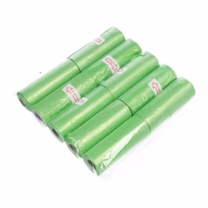 Plastkotid koera väljaheidetele, 10 rulli, rohelised