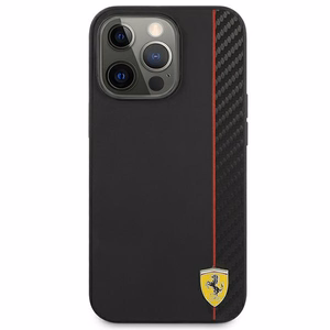 Чехол Ferrari FESAXHCP13XBK для iPhone 13 Pro Max 6,7" чёрный On Track Carbon Stripe