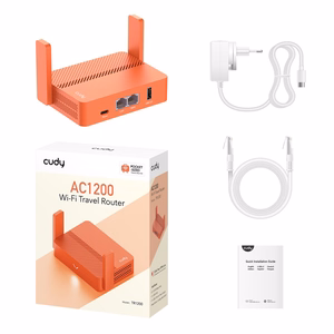 Cudy AC1200 juhtmevaba ruuter Fast Ethernet oranž