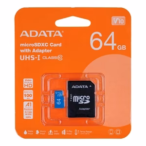 Mälukaart ADATA microSD 64GB (UHS-I Class 10) + SD-adapter