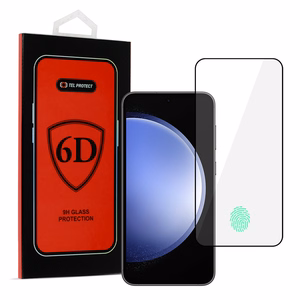 Tel Protect Full Glue 6D Karastatud klaas jaoks SAMSUNG GALAXY S22/S23 must (with fingerprint unlock)