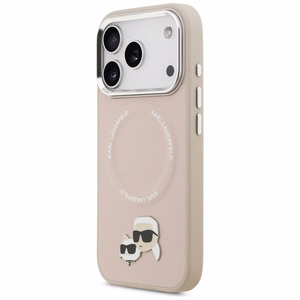 Karl Lagerfeld Karl & Choupette Pins MagSafe Ümbris jaoks iPhone 17 Pro - Roosa