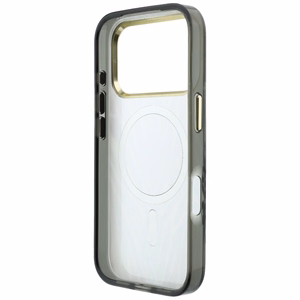 Guess IML Zebra Glitter Triangle Logo MagSafe ümbris mudelile iPhone 18 Pro / 17 Pro – värv: hõbedane